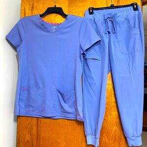 Heart soul scrub set (ceil blue)